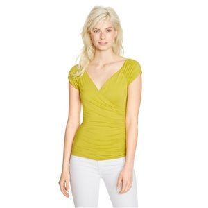 White House Black Market Lime Short Sleeve Top